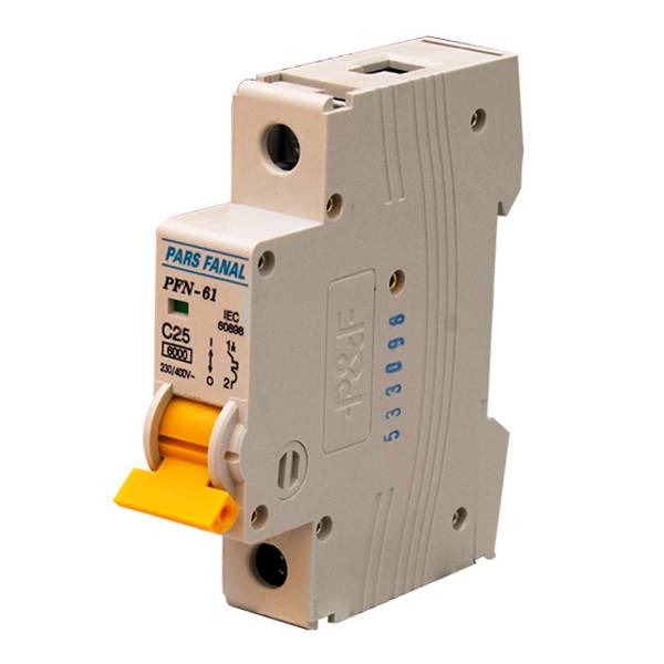فیوز مینیاتوری تکفاز پارس فانال 25 آمپر